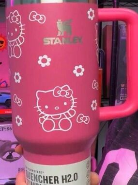 Stanley Pink Hello Kitty Floral Travel Mug